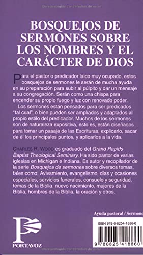 Bosquejos de sermones: Nombres y caracter de Dios (Bosquejos De Sermones Wood) (Spanish Edition),Used