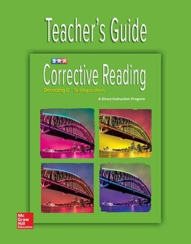Corrective Reading Decoding Level C, Teacher Guide (CORRECTIVE READING DECODING SERIES),Used
