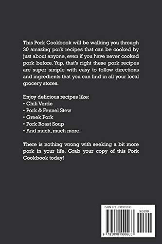 Pork Cookbook: Delicious Pork Recipes from Appetizers to Entrees,Used