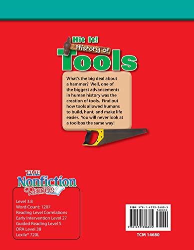Teacher Created Materials  TIME For Kids Informational Text: Hit It! History of Tools  Grade 3  Guided Reading Level Q,Used