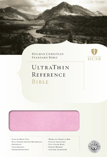 Hcsb Ultrathin Reference Bible, Pink/Brown Leathertouch,Used