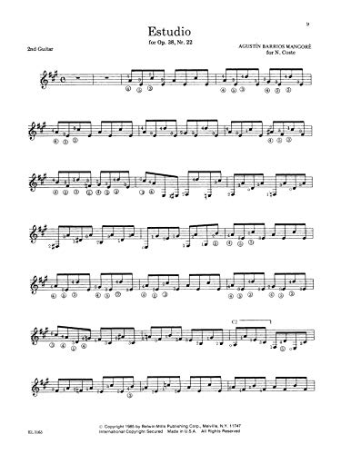 Guitar Works of Agustn Barrios Mangor, Vol 4,Used