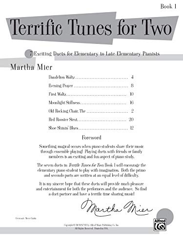 Terrific Tunes for Two, Bk 1: 7 Exciting Duets for Elementary to Late Elementary Pianists,Used