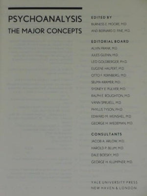 Psychoanalysis: The Major Concepts,Used