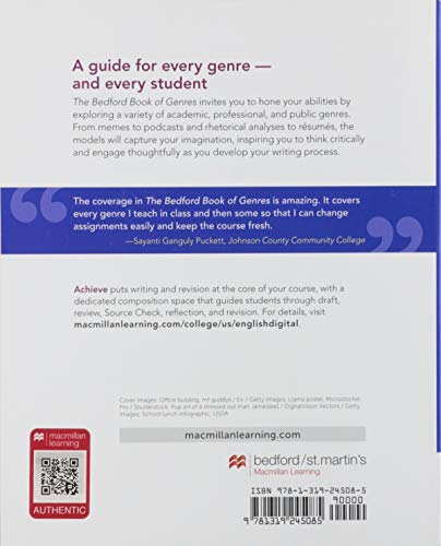 The Bedford Book of Genres: A Guide and Reader,Used