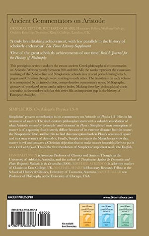 Simplicius: On Aristotle Physics 1.59 (Ancient Commentators on Aristotle),Used