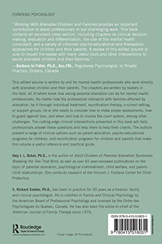 Working With Alienated Children and Families,Used