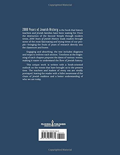 2000 Years of Jewish History: From the Destruction of the Second Bais HaMikdash until the Twentieth Century,Used