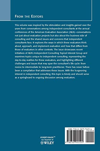 Independent Evaluation Consulting: New Directions for Evaluation, Number 111 (JB PE Single Issue (Program) Evaluation),Used