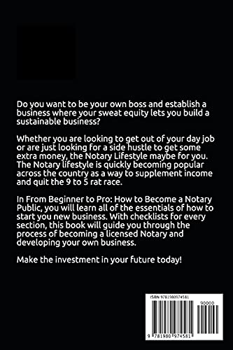 From Beginner to Pro: How to Become a Notary Public: Learn the Secrets of How to Become a Notary Public,Used