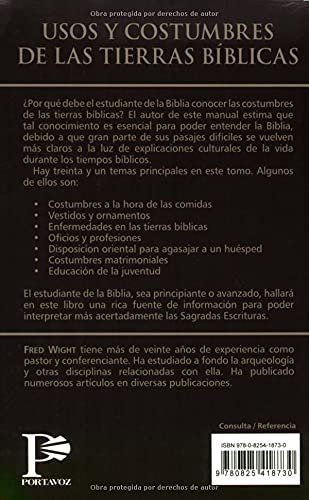 Usos y costumbres de las tierras bblicas (Spanish Edition),Used