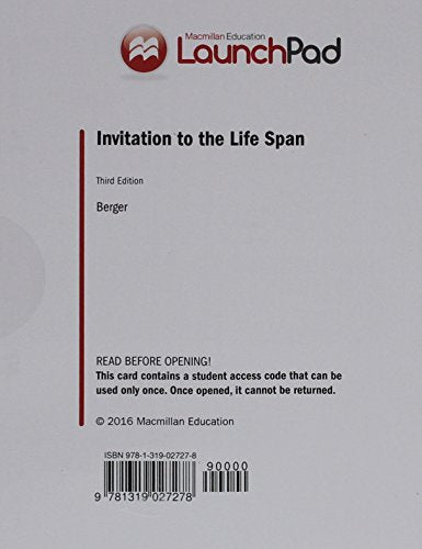 LaunchPad for Invitation to the Life Span (1Term Access),Used