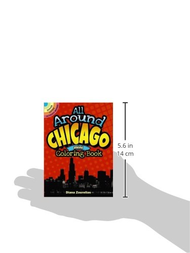 All Around Chicago Mini Coloring Book (Dover Little Activity Books),Used