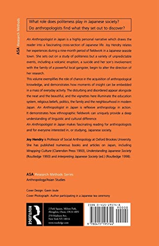 An Anthropologist in Japan: Glimpses of Life in the Field (ASA Research Methods Series),Used