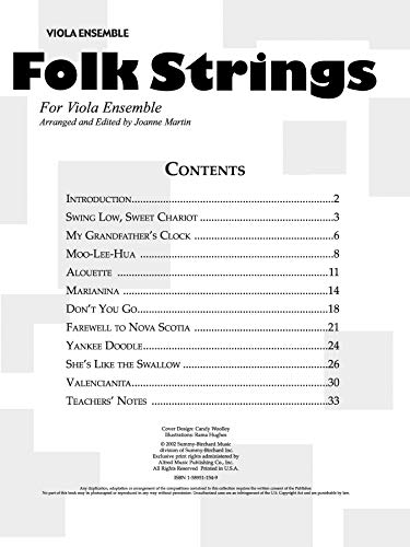 Folk Strings for Ensemble: Viola Ensemble,Used
