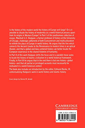 Rethinking World History: Essays on Europe, Islam and World History (Studies in Comparative World History),Used