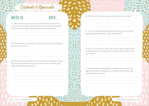 A Year Of Mindfulness: A 52Week Guided Journal To Cultivate Peace And Presence (A Year Of Reflections Journal)
