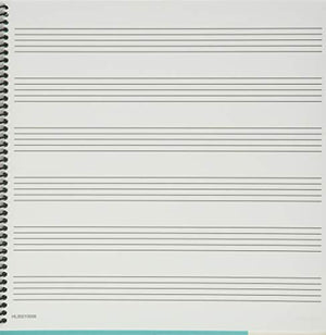 Wide Staff Wirebound Manuscript Paper (Aqua Cover),Used