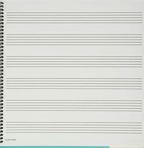 Wide Staff Wirebound Manuscript Paper (Aqua Cover),Used