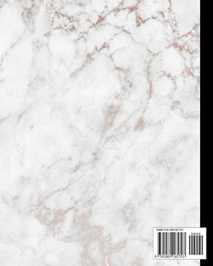 Composition Notebook: Elegant White Marble and Rose Gold Compositon Book for Girls, Teens, School, Students and Teachers (Colleg,Used