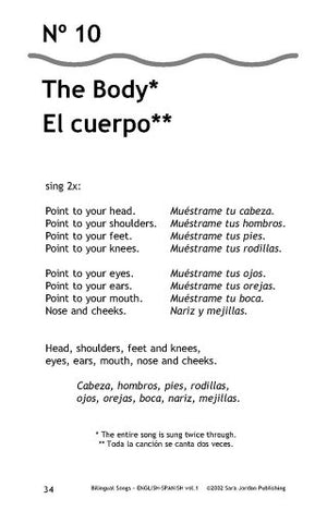 Bilingual Songs: English  Spanish vol. 1, CD with book (Bilingual Songs Songsspanish) (Spanish Edition),Used