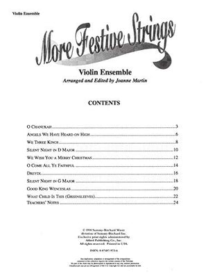 More Festive Strings for Ensemble: Violin Ensemble,Used
