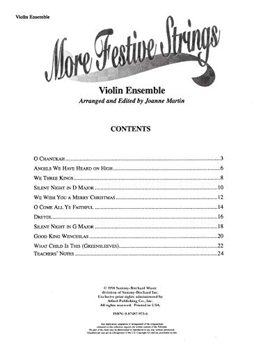More Festive Strings for Ensemble: Violin Ensemble,Used