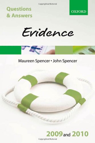 Q & A Evidence 2009 and 2010 (Blackstone's Law Questions and Answers),Used