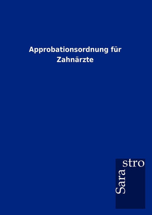 Approbationsordnung Fur Zahn Rzte (German Edition),Used