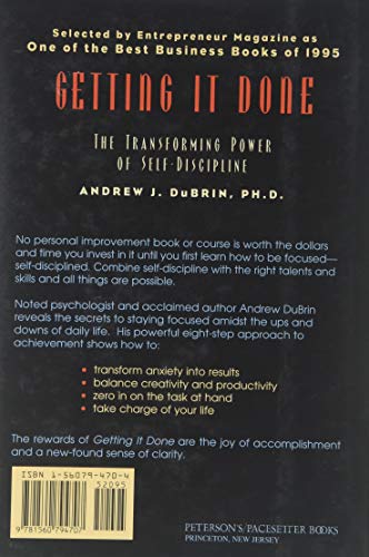Getting It Done: The Transforming Power of SelfDiscipline,Used
