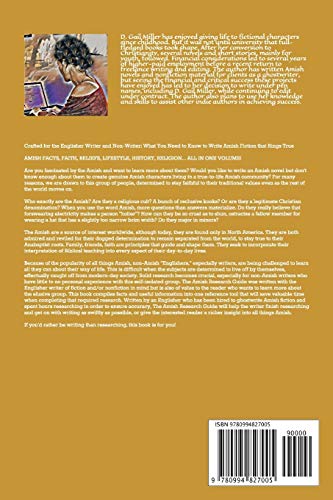The Amish Research Guide: Crafted for the Englisher Writer and NonWriter,Used
