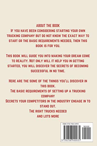 How To Start A Trucking Company Business: Trucking Business Secrets To Make Good Profits And Be Successful In The Industry,Used