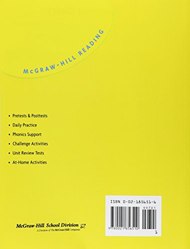 Spelling: Practice Book : McGrawHill Reading Grade 1,Used