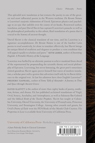 De Rerum Natura, The Nature Of Things: A Poetic Translation,New
