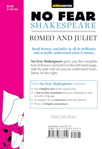 Romeo and Juliet: No Fear Shakespeare SideBySide Plain English,Used
