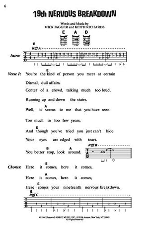 Rolling Stones  Lyric & Chord Songbook,Used