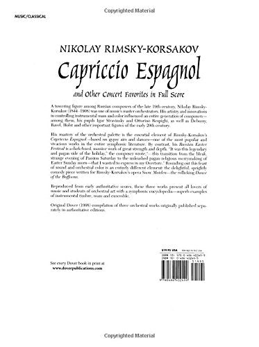 Capriccio Espagnol and Other Concert Favorites in Full Score (Dover Orchestral Music Scores),New
