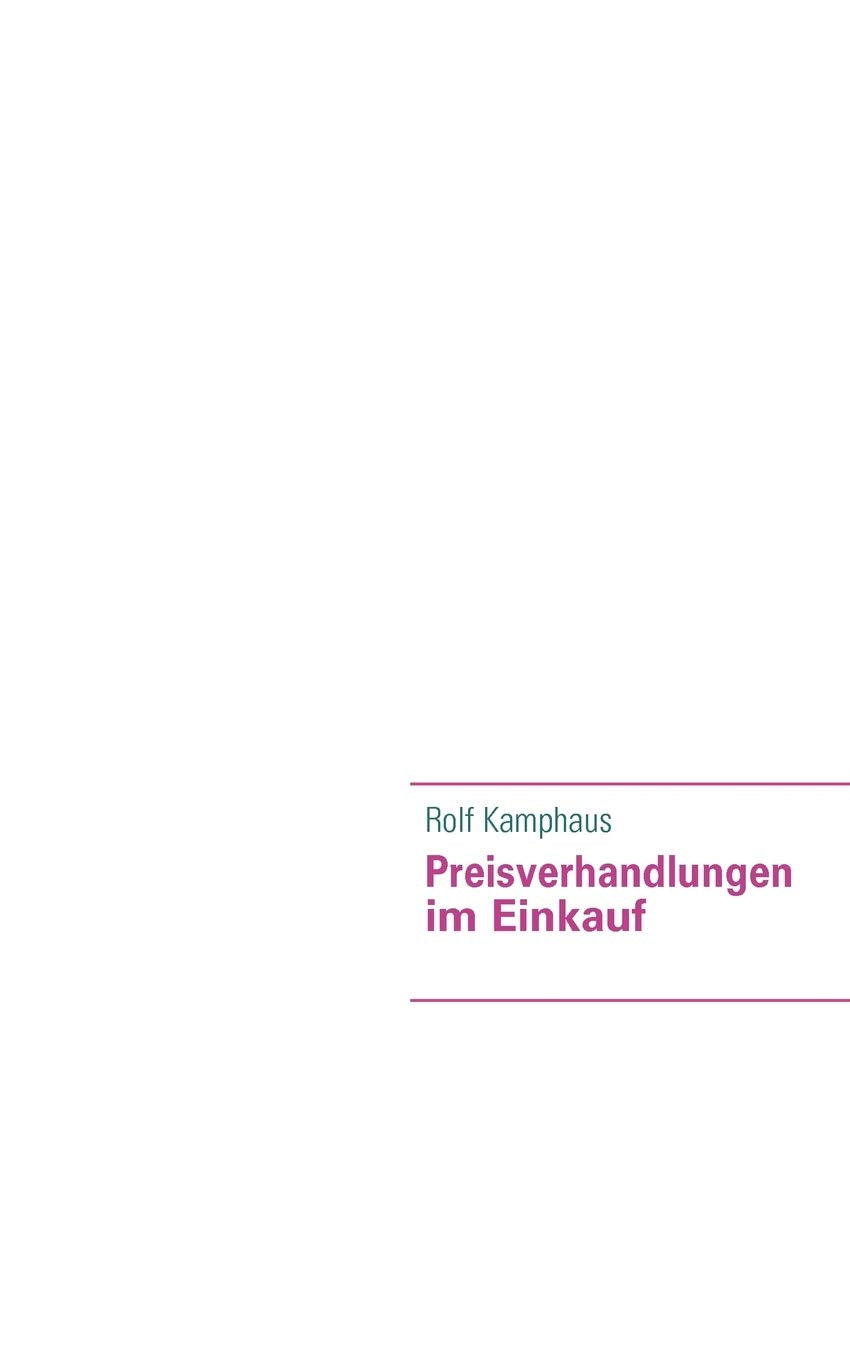 Preisverhandlungen im Einkauf (German Edition),Used