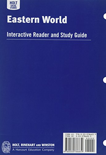Holt Social Studies: Eastern World: Interactive Reader And Study Guide-new