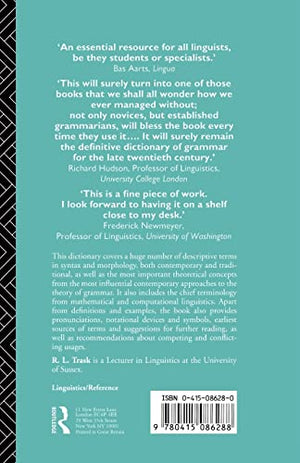 A Dictionary Of Grammatical Terms In Linguistics