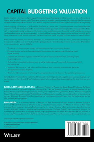 Capital Budgeting Valuation: Financial Analysis for Today's Investment Projects,Used
