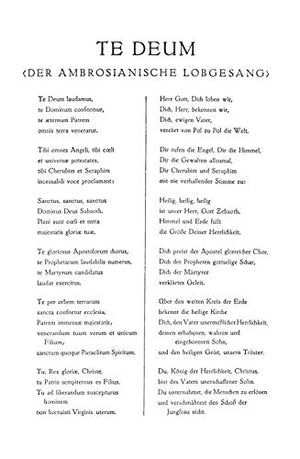 Te Deum: SATB divisi with SATB Soli (Orch.) (German text in Preface) (Latin, German Language Edition) (Kalmus Edition) (Latin Ed,Used