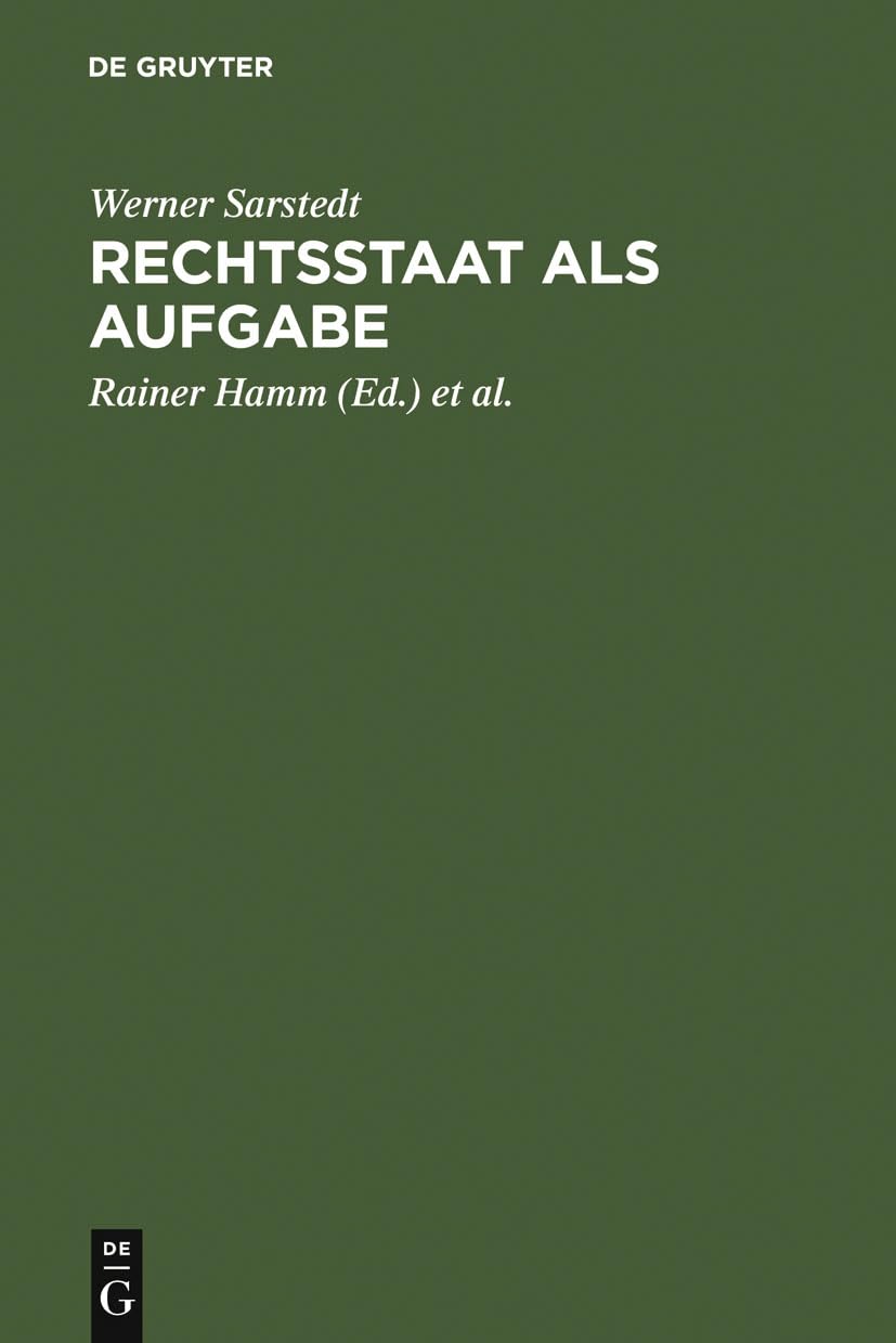 Rechtsstaat als Aufgabe: Ausgewhlte Schriften und Vortrge 1952 bis 1985 (German Edition),Used