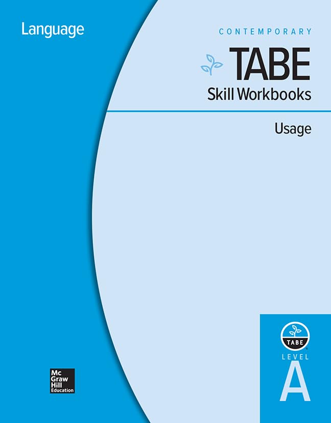 TABE Skill Workbooks Level A: Usage  10 Pack (Achieving TABE Success for TABE 9 & 10),Used