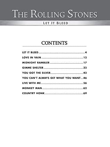 Rolling Stones  Let It Bleed: Authentic Guitar TAB (Alfred's Classic Album Editions),Used