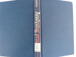 Analyzing Prose (Scribner English series),Used