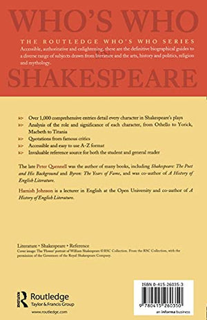Who's Who in Shakespeare,Used