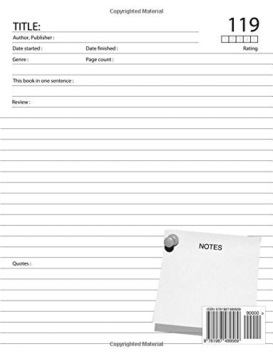Reading Log: Readers Journal For 120 Books | 124 Pages | Cream Paper | Large (8.5'X11'),New