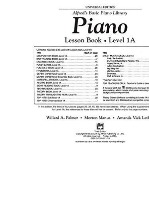 Alfred's Basic Piano Course Lesson Book Level 1A (Alfred's Basic Piano Library),New