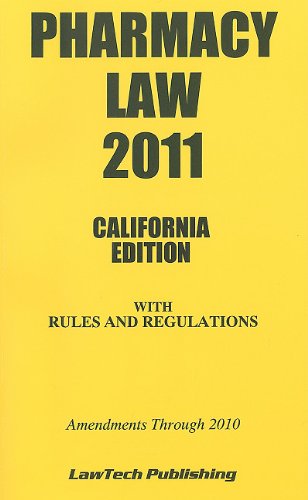 2011 Pharmacy Law, Rules and Rgulations,Used